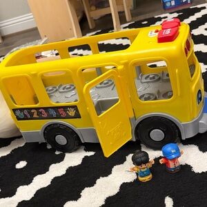 Little people light up musical Yellow and Red School Bus with Figures